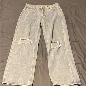 Distressed Light Wash Jeans